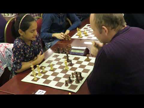 2017-10-19 Divya Deshmukh (World Chess Chsmpion up 12) - ??? ENDGAME Chigorin blitz.