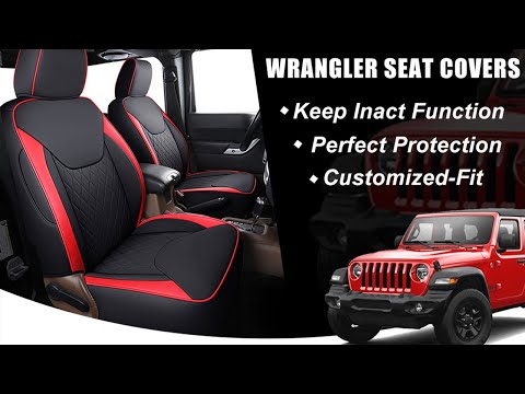 COVERADO | Jeep Wrangler | Car Seat Covers Installation | Waterproof Faux Leather Cushion Cover