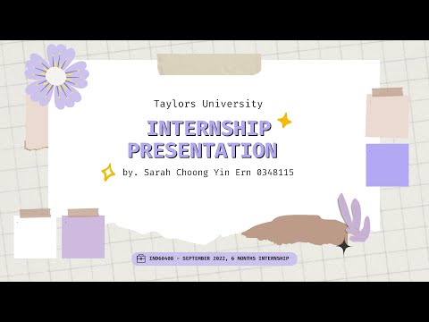 Final Internship Presentation │6 month Internship │Youngblood Creation