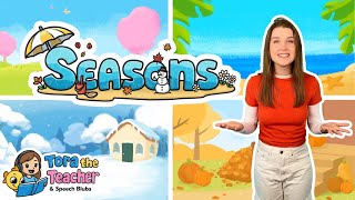 Learn About Seasons (Fall Version) | Weather, Clothes & Nature for Kids | Tora & Speech Blubs