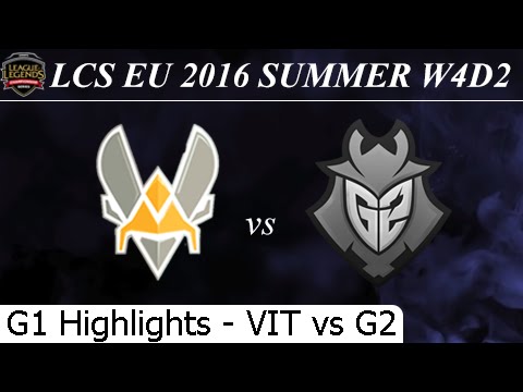VIT vs G2 Game 1 Highlights 24/06/2016 - LCS EU Summer 2016 W4D2M8 Team Vitality vs G2 Esports