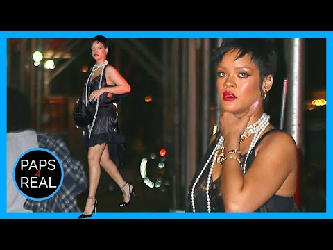 Rihanna was glowing for dinner at Carbonne | Paps4Real