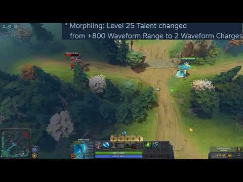 7.07b ( Morphling ) level 25 Talent - " 2 waveform charges "