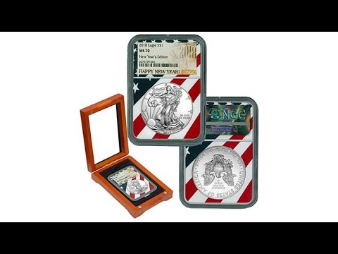 2018 MS70 NGC New Year's Edition Label Silver Eagle Coin