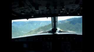 preview picture of video 'Awesome cockpit view of DrukAir leaving Paro Airport, Bhutan'