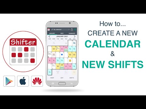 SHIFTER CALENDAR APP - How to create a new calendar and a new shift 📅