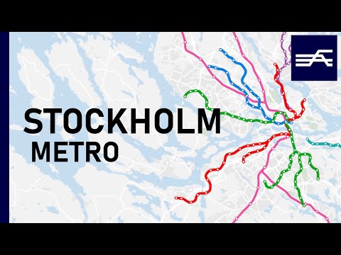 Evolution of the Stockholm's Mass Transit System 1950-2021 (geographic map)