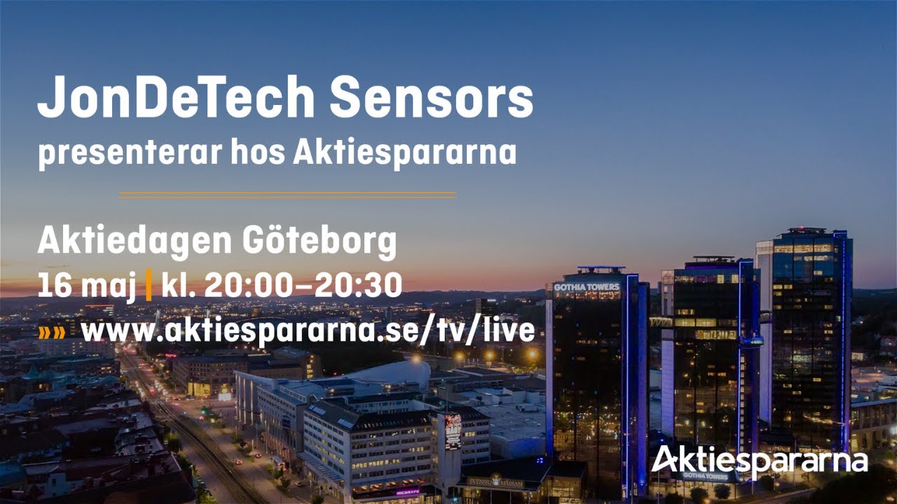 JonDeTech Sensors – Aktiedagen Göteborg 16 maj 2022