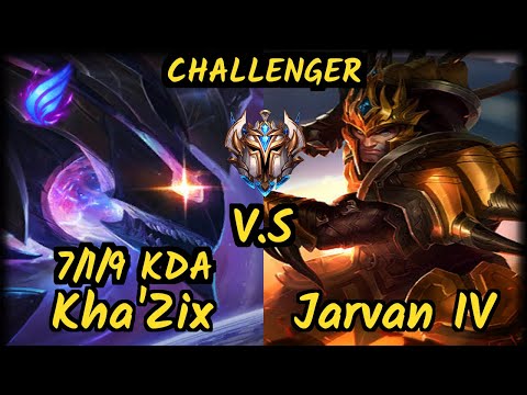 ESG Agurin (KHA'ZIX) vs JARVAN IV - 7/1/9 KDA JUNGLE CHALLENGER GAMEPLAY - EUW