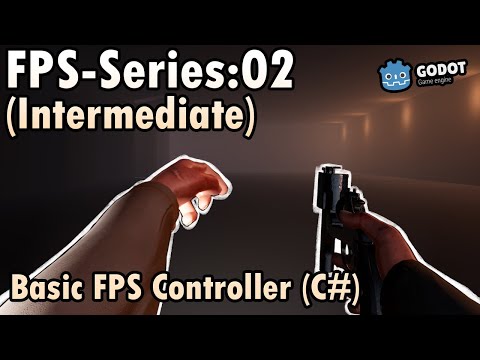 Godot 3D - Making a FPS Horror Game (C#) | 02 | Basic FPS controller