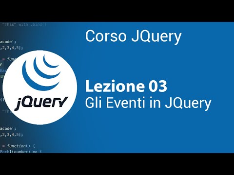 JQUERY Tutorial Italian 03 - All about Events in Jquery