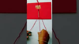How to make rakhi at home/DIY Handmade Rakhi with wool/Raking making ideas#diy#shorts #rakshabandhan