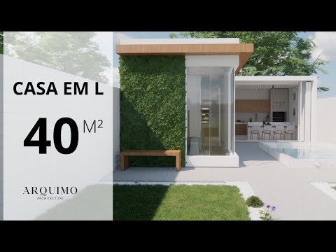 40m2 Hausplan | Kleines Haus | Minihaus 40 M²| 410 qm | Kleine Haus-Design-Idee