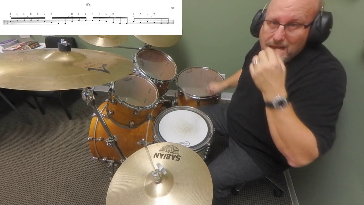 Drum Lesson - 16th note triplets-Groups of 9-Drum Fills