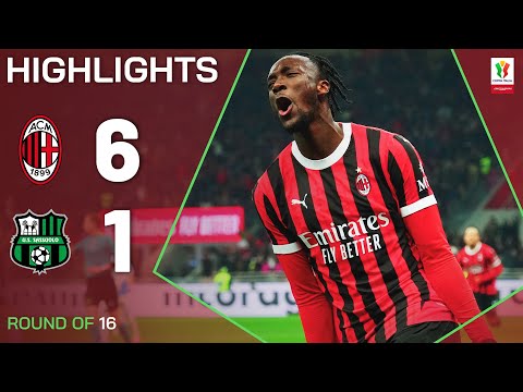 MILAN-SASSUOLO 6-1 | HIGHLIGHTS | Milan dismantle Sassuolo | Coppa Italia Frecciarossa 2024/25