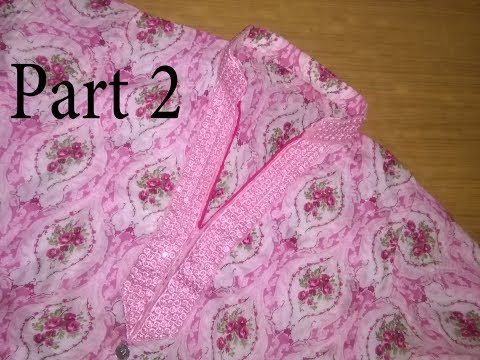 Latest Ban Neck Design with Lace & Piping| How To Stitch Ban Gala With Piping & Lace|Beginners|Part2