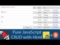Pure JavaScript CRUD Operations with Html