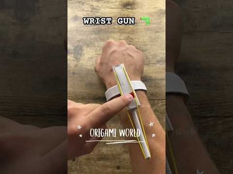 WEAPON PAPER CRAFTING ORIGAMI WORLD WEAPON ART | HOW TO MAKE PAPER SHOOTING WRIST GUN EASY TUTORIAL