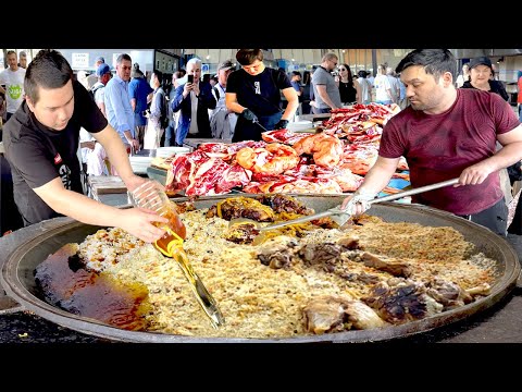 300 KG FINISHED IN 35 MINUTES | MOST POPULAR UZBEK PILAF THE NATIONAL DISH OF  UZBEKISTAN | OSH CITY