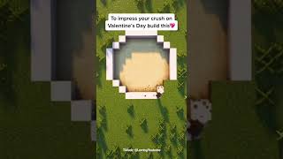 Minecraft: Valentines Day Build for your Crush | #shorts