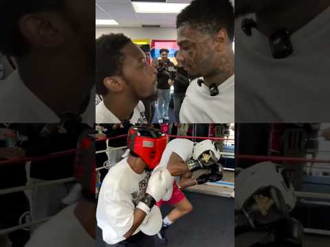 Keyshawn Davis KNOCKS OUT BlueFace Headgear off in Sparring