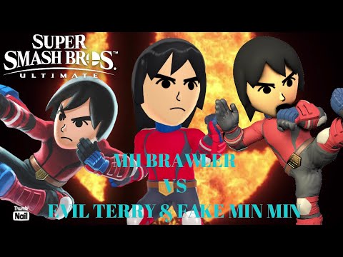 SSBU - Mii Brawler (me) vs Evil Terry & Fake Min Min