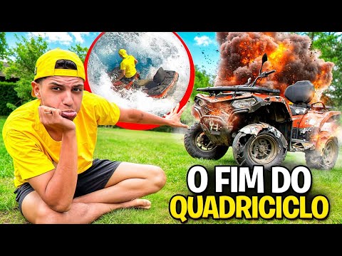 JOGUEI O QUADRICICLO DENTRO DA PISCINA *Destruimos ele ? 