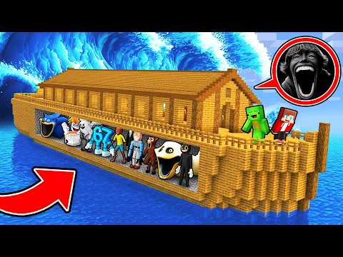 Mikey and JJ Built Mob Ark in Minecraft (Maizen)
