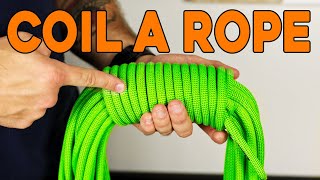 How to coil a climbing rope like a pro