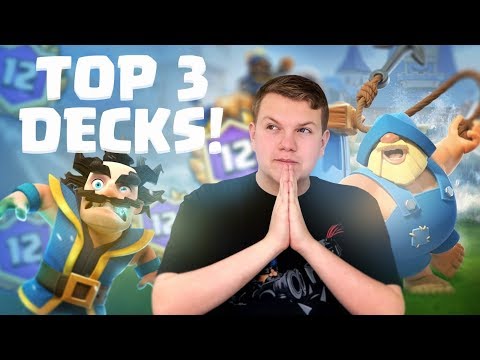 Top 3 Fisherman Decks! 12 Win Grand Challenge Gameplay! - Clash Royale