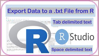 Export Data to a Text .txt File From R | Tab Delimited Text | Space delimited Text