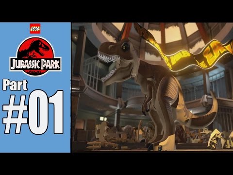 Lego Jurassic World (Jurassic Park 1) Walkthrough Part 1 Gameplay Lets Play