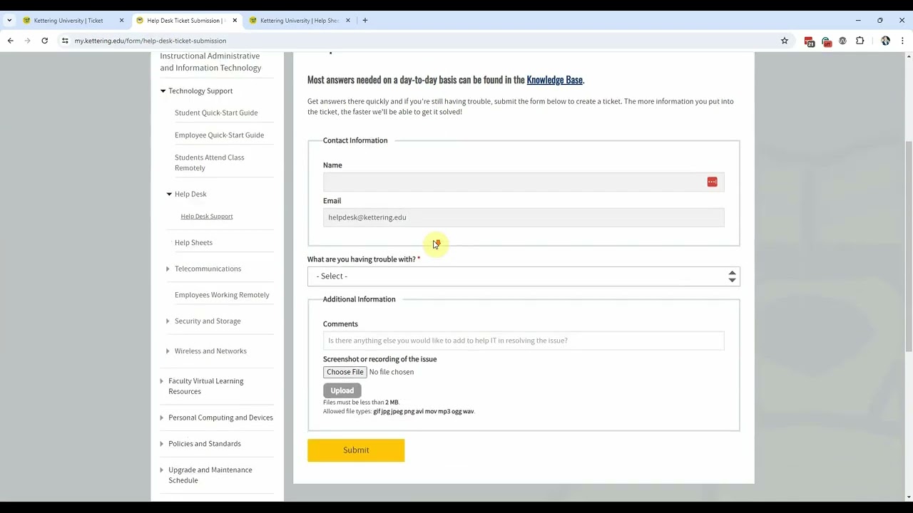 Welcome to IT's new Help Desk support portal!