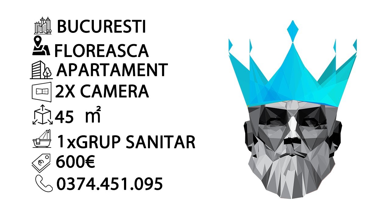 Tur video Floreasca | 2 Camere | Decomandat | Centrala Proprie | Balcon | Bloc Anvelopat |