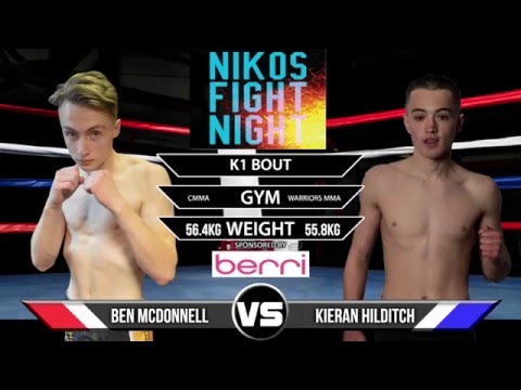 TEEN K1 FIGHT - BEN MCDONNELL VS KIERAN HILDITCH - NIKO FIGHT NIGHT 7