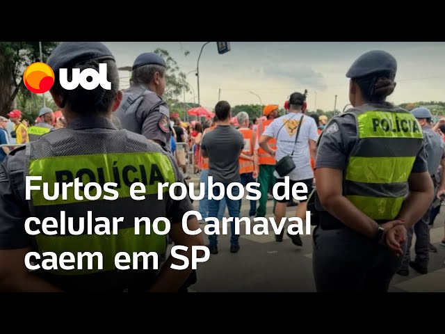 Carnaval: furtos e roubos de celulares caem 48% em São Paulo
