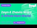 A Whole New World (Piano Karaoke Instrumental) ZAYN & Zhavia Ward