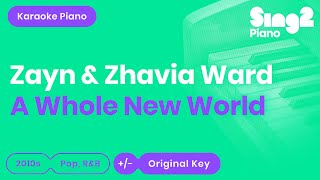 A Whole New World (Piano Karaoke Instrumental) ZAYN &amp; Zhavia Ward