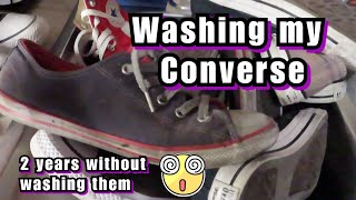 Hand Washing my Converse Chuck Taylors | 9 pairs | Hands Peeled after