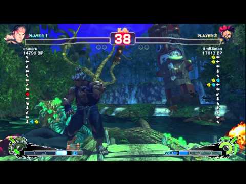 iim83man [Akuma] vs ekusiru [Ryu] SSF4 Japanese Online Ranked Matches - TRUE-HD