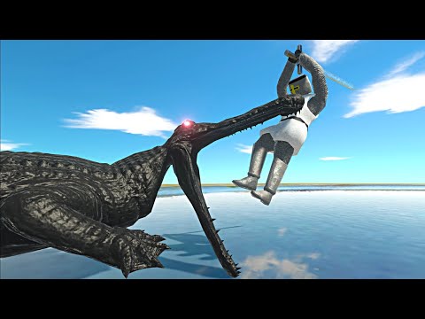 Machimosaurus Rex vs Ancient Humans - Animal Revolt Battle Simulator