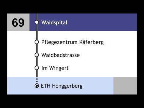 VBZ Ansagen - 69 - Zürich, Milchbuck – ETH Hönggerberg