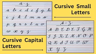 2 in 1 video on Cursive writing, Capital letters, Small letters कैसे लिखना सिखाएं,  abcd, ukg , lkg