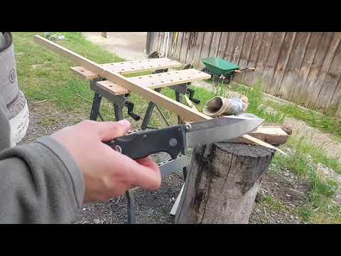 Cold Steel SR1 Lite Hard Use Testing - Folding Knife