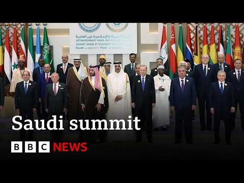 Video | Saudi summit: Leaders meet to discuss Middle East conflicts | BBC News