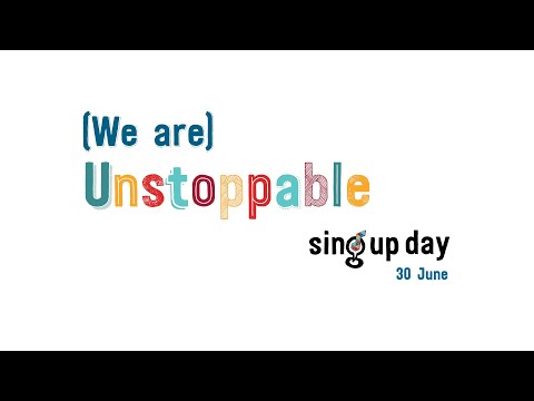 '(We are) Unstoppable' lyric video (backing track) - Sing Up Day 2021