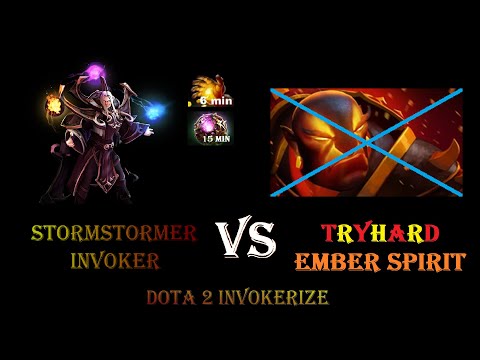 New Patch 7.33c Stormstormer Invoker VS Ember Spirit | MID Perspective #dota2 #dota2invoker