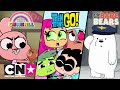 Teen Titans Go! + Gumball + Wat Beren Leren | Baby problemen!