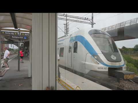 Suécia, Estocolmo, viagem de trem de Årstaberg a Nynäshamn + caminhada até Polferries