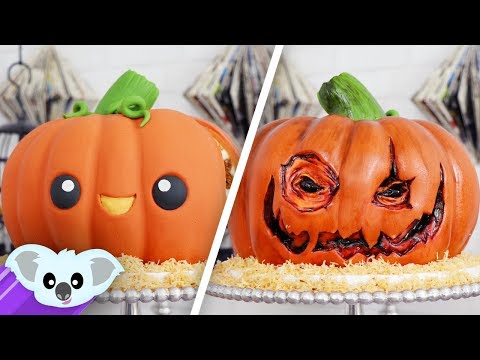 Halloween Pumpkin Surprise Cake |  Jack-O-Lantern Cake Ideas